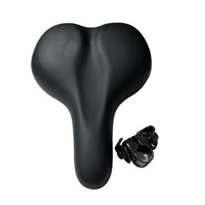 Charge Memory Foam Saddle Style Bicycle Seat Black EUC
